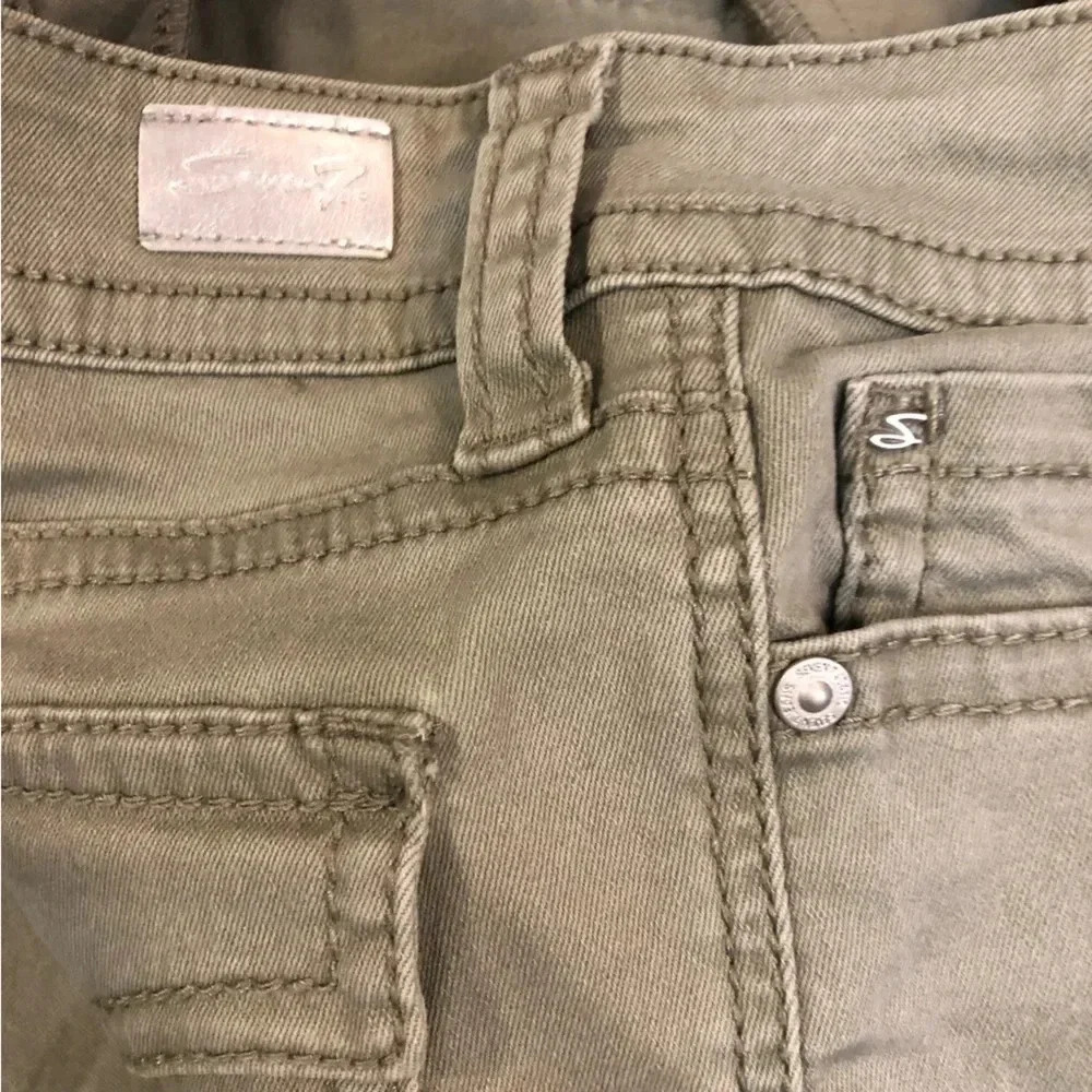 Seven7 Starlette Crop green pants Women's Size 12 - Picture 5 of 9